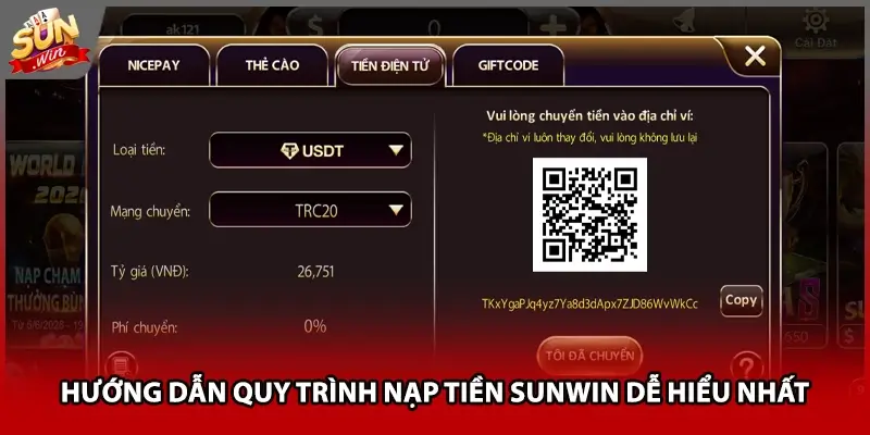 Hướng dẫn quy trình nạp tiền Sunwin dễ hiểu nhất