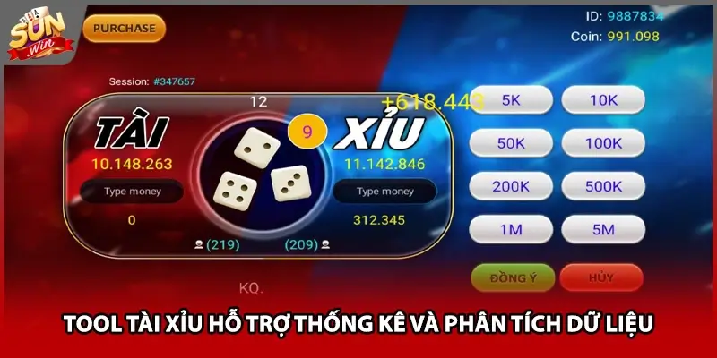 Tool tài xỉu hỗ trợ thống kê và phân tích dữ liệu 